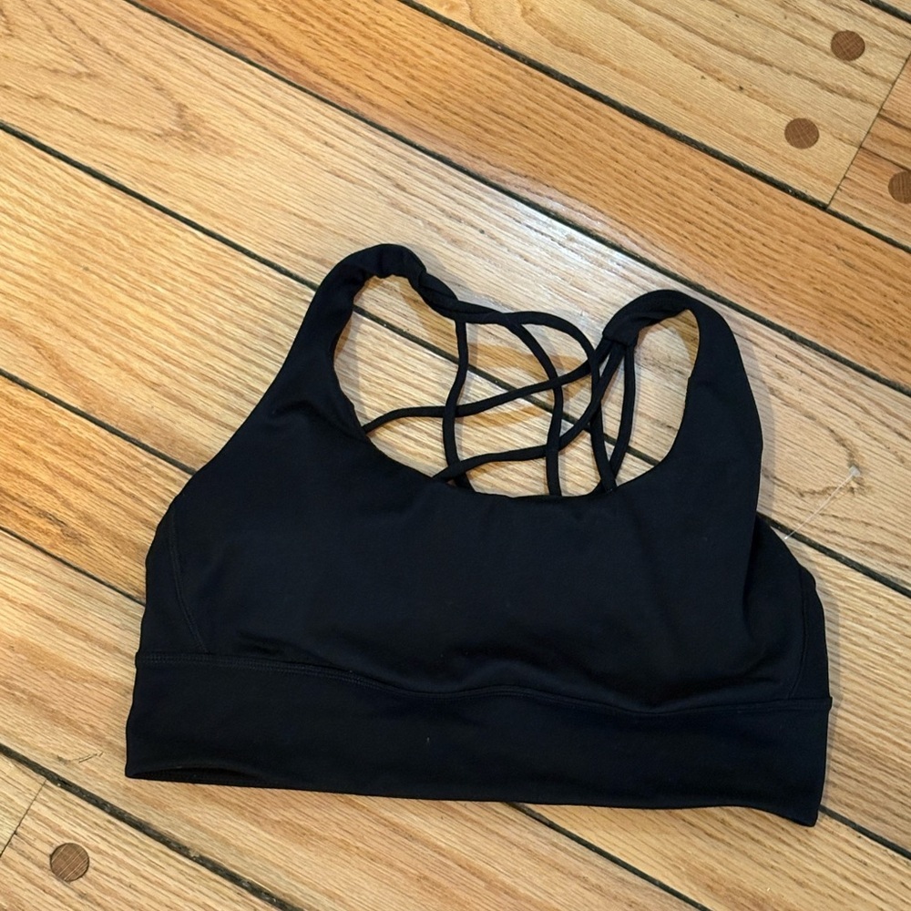 Victoria's Secret Black Crisscross Sports Bra size large